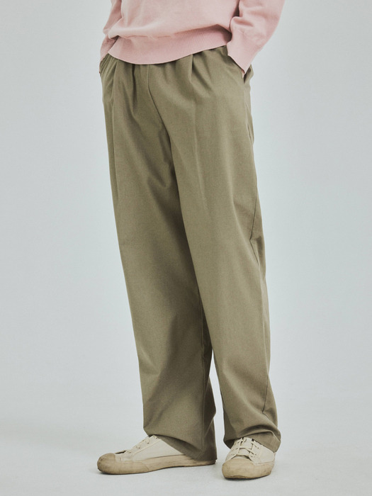 Easy Linen Semi-Wide Banding Pants(7color)