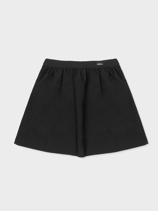 Mini Shirring Skirt BLACK