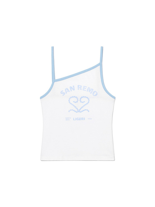 Sanremo Tank Top Off-White Sky Blue