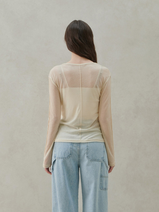 Cathy Sheer Round T-Shirt