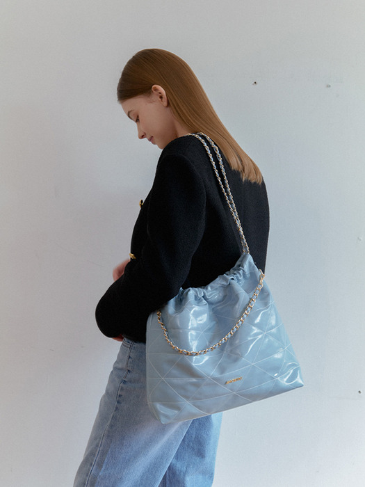 ANC DRAW CHAIN SHOULDER BAG_BLUE