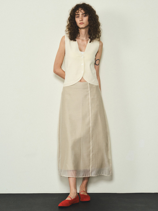 See-through Layered Skirts_CTS608(3Color)