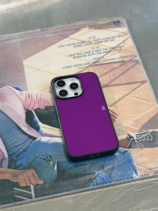 limvillage logo glass bumper case [Purple]