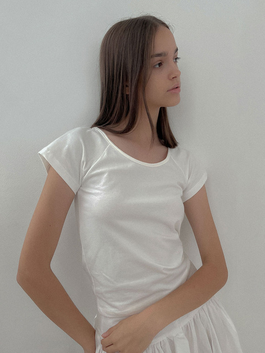 [24 SUMMER][SALT Label] TANIA COTTON T-SHIRT_WHITE