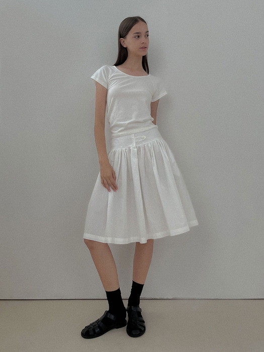 [24 SUMMER][SALT Label] TANIA COTTON T-SHIRT_WHITE