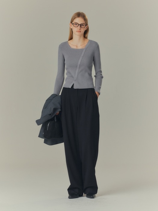 [웜/베이직] 와이드 슬랙스 3종_3colors / 베이지, 블랙, 차콜