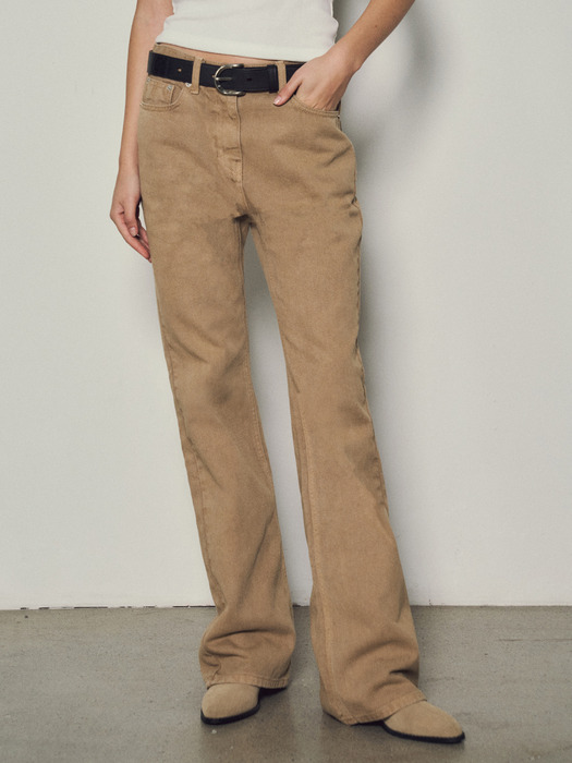 Bio Garments Boots Cut Pants_CTB527(Beige)