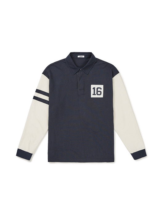 [24FW clove] Heritage Rugby Shirt_Men (Navy)