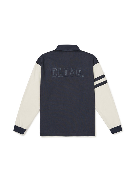 [24FW clove] Heritage Rugby Shirt_Men (Navy)