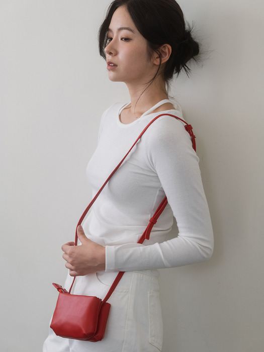 Two-pocket Mini Bag - Red