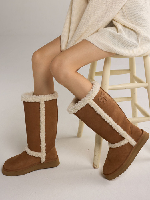 [단독]BAEKSEOL LONG BOOTS_CHESTNUT