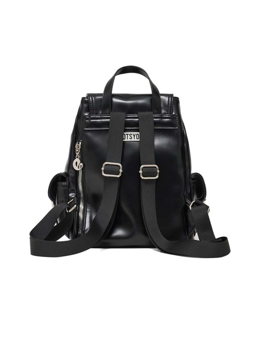 lotsyou_Nostalgia chubby Backpack Leather Black