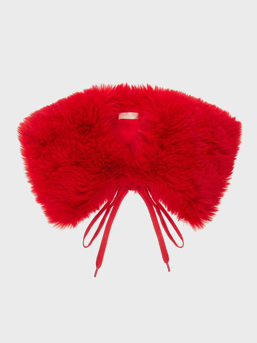 MU fur collar muffler [red]