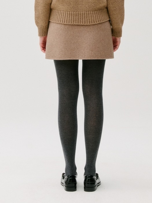 basic cotton tights - charcoal