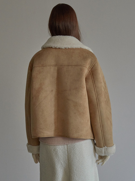 Gold button mustang jacket - Beige