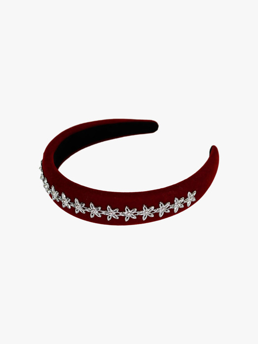 TWINKLE VELVET HAIRBAND_BURGUNDY