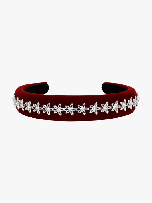 TWINKLE VELVET HAIRBAND_BURGUNDY