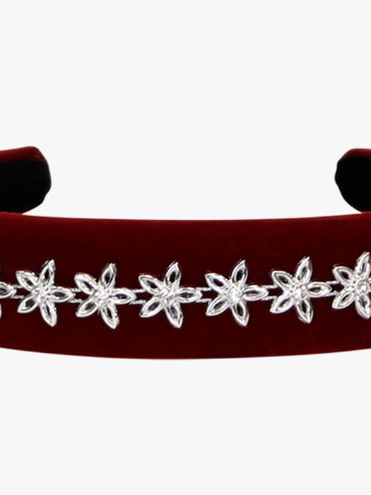 TWINKLE VELVET HAIRBAND_BURGUNDY