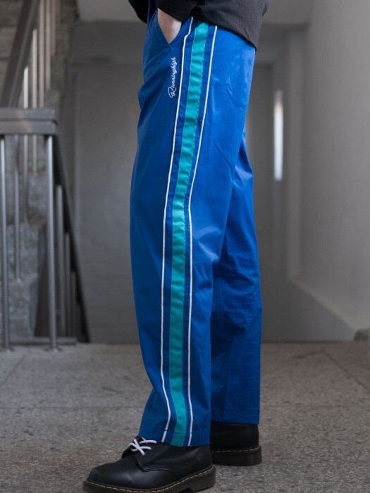 LINE POINT BANDING TRACK PANTS [BLUE,BLACK]