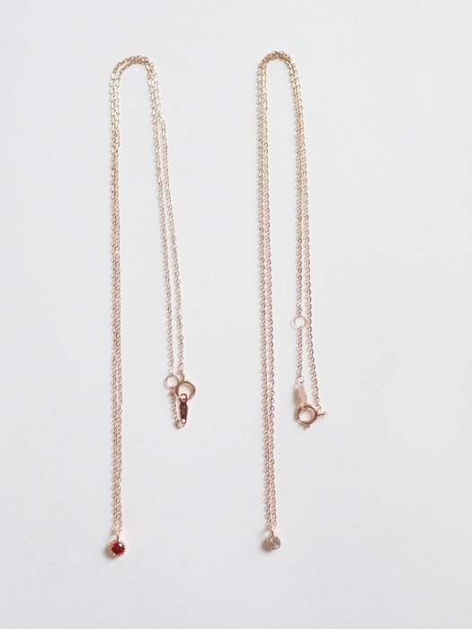 14k Rosegold Birthstone Mini Necklace