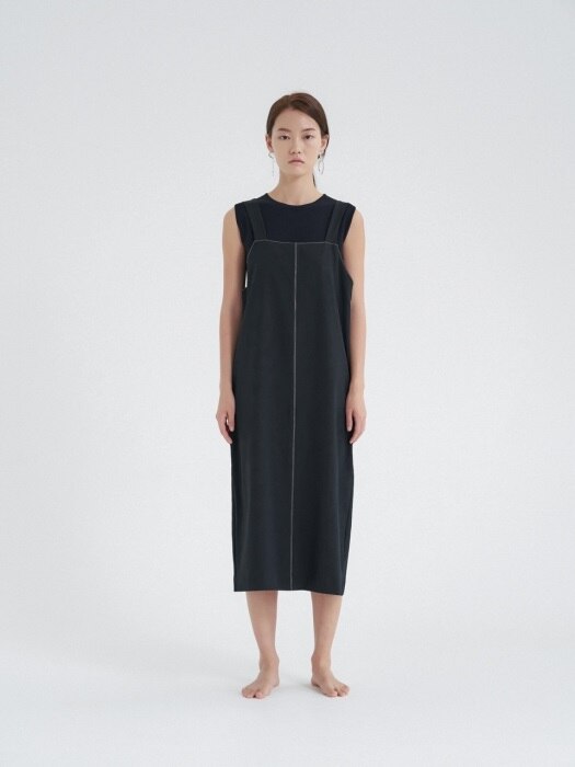 CAPSULE STITCH DRESS NAVY