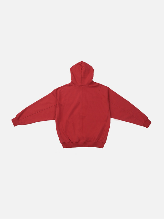 Oversized Logo Hoodie - Red