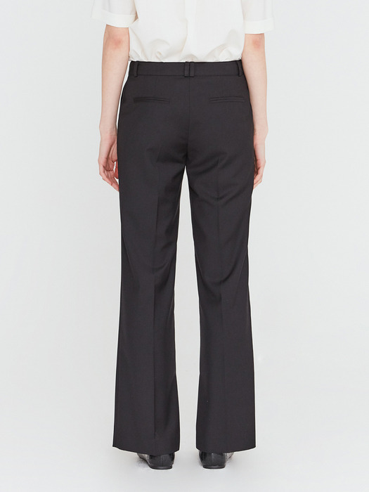 20SS TAILORED TROUSERS WITH CUFF SLIT DETAIL - BLACK