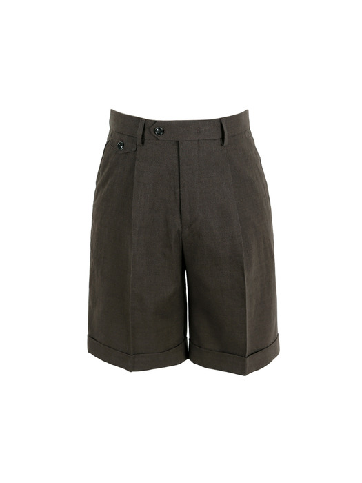 HBT Linen Shorts (Brown)