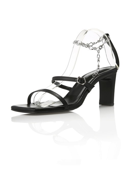 Chain Point Strap Sandals- MD1060 Black