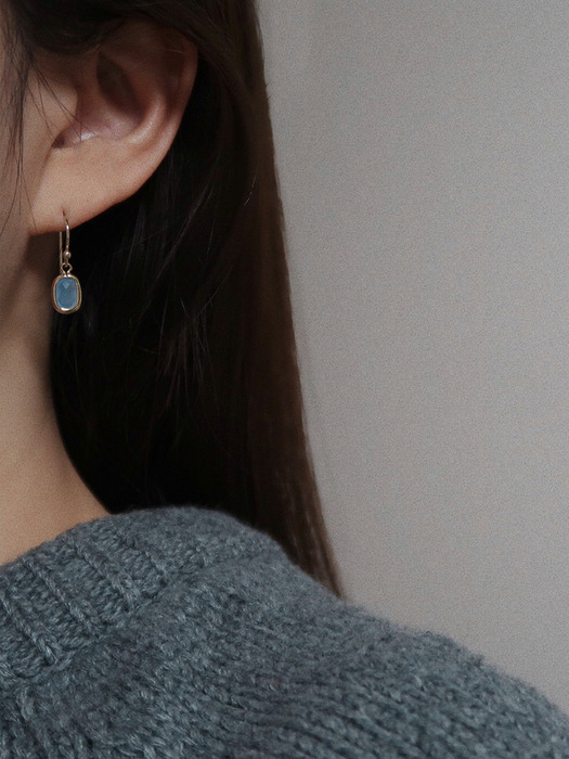 Blue drop earrings