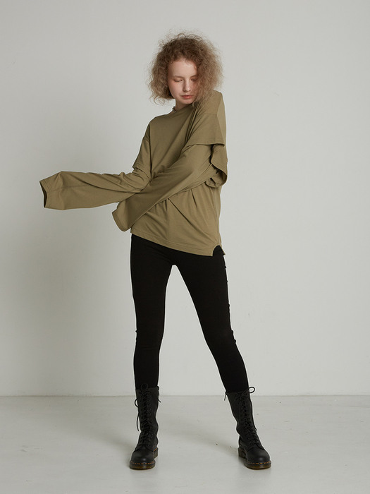 LAYER T-SHIRTS_KHAKI