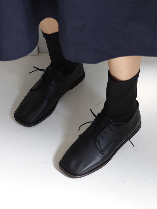 S loafer middle boots_black