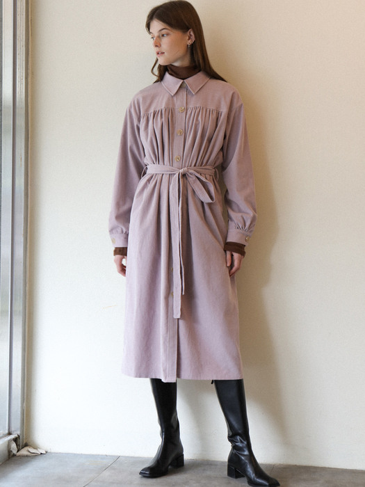 4.29 CORDUROY DRESS_LILAC