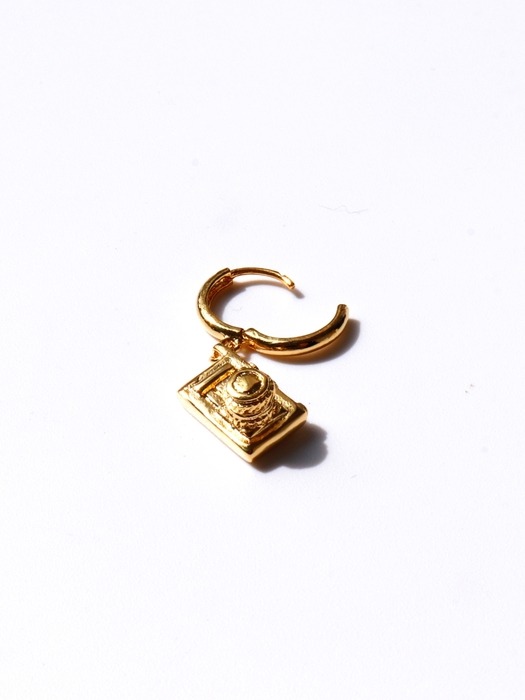 Antique pendant gold onetouch Earring 골드 팬던트 포인트 드롭 원터치링 귀걸이