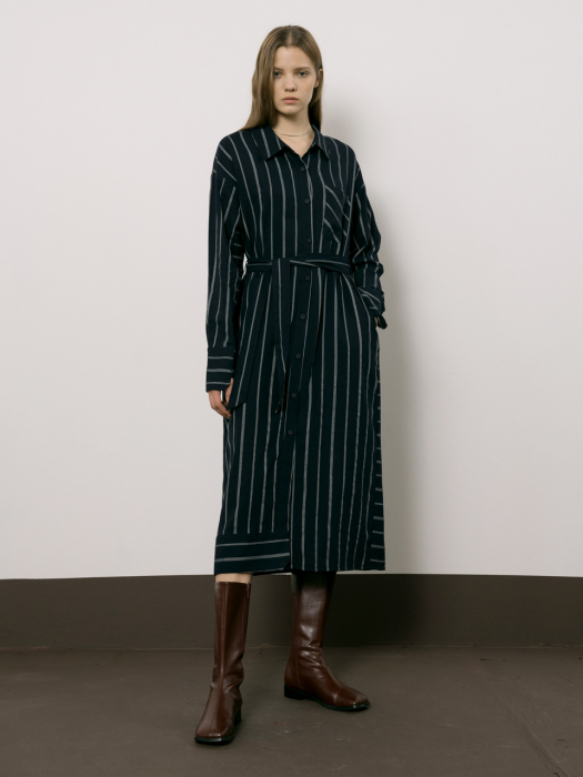 [20F/W UNTACT RUNWAY] Ellin shirt dress _ navy