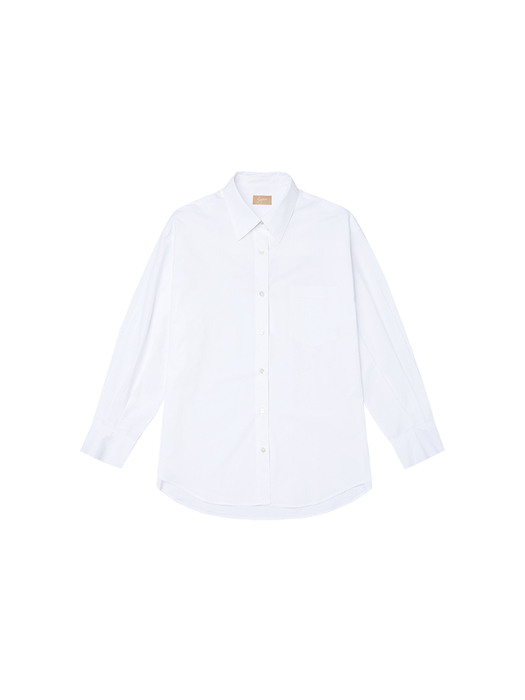 SI TP 5019 Oversized Cotton Shirt_Off white