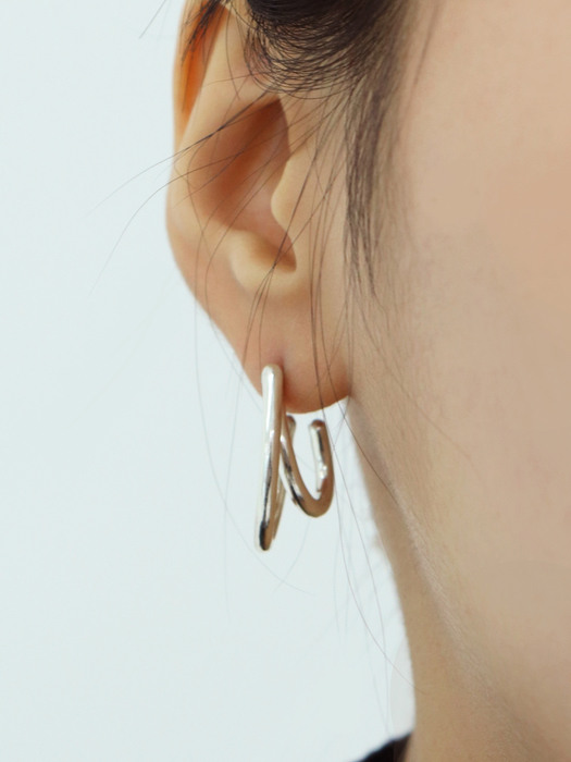 cross line earring