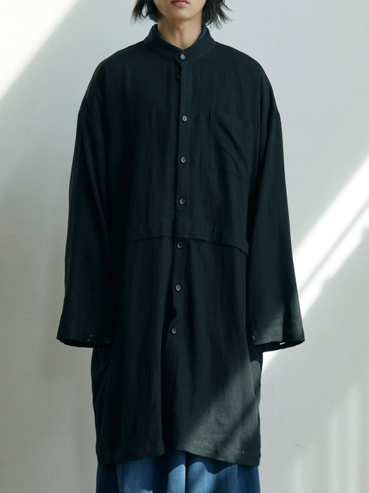 unisex fishtail jacket black