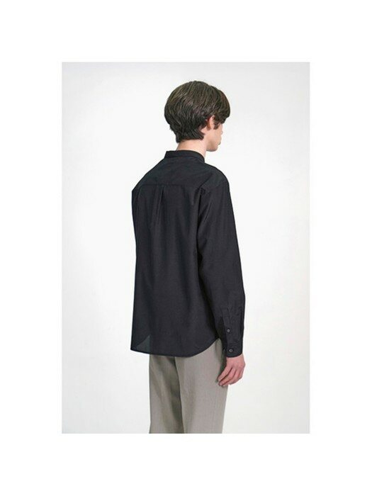 minimal collar shirts_CWSAM21104BKX