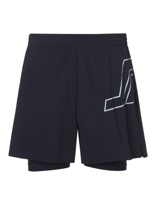 Graphic Run Shorts 블랙 로고프린트 남성 밴딩숏팬츠 JMPA1B455BK