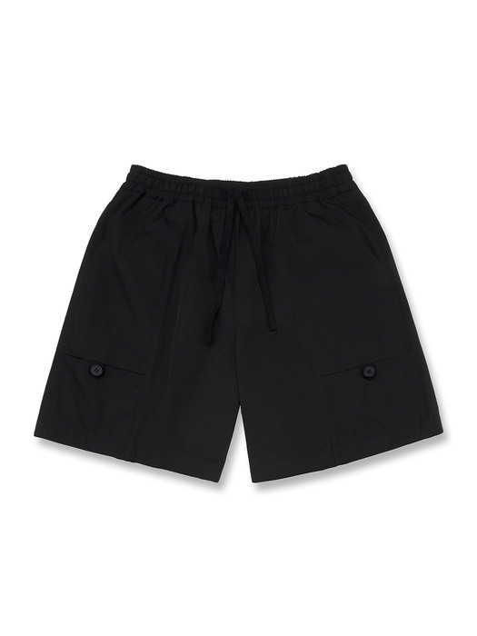 SP084_Utility Loose Fit Shorts_Black