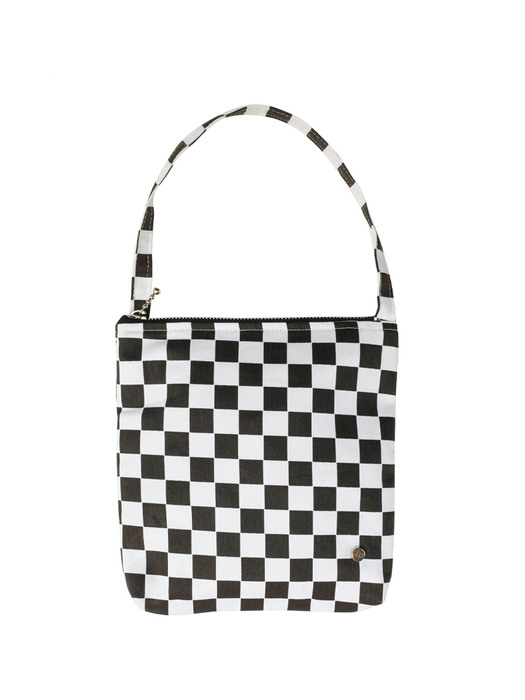 Poppet bag_ Checkerboard black