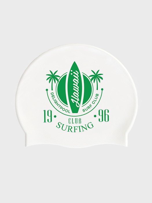 Hawaii Surf club swim cap - White