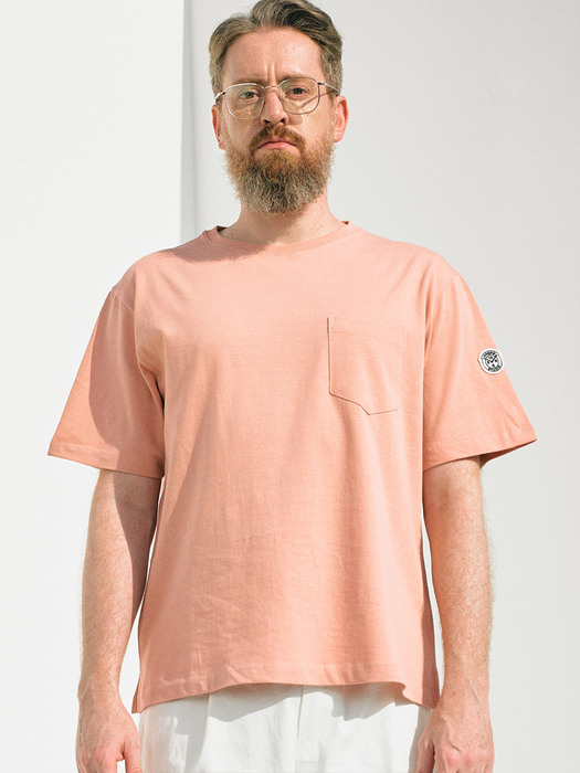 시그니쳐 와펜 반팔 티셔츠 (인디핑크)
