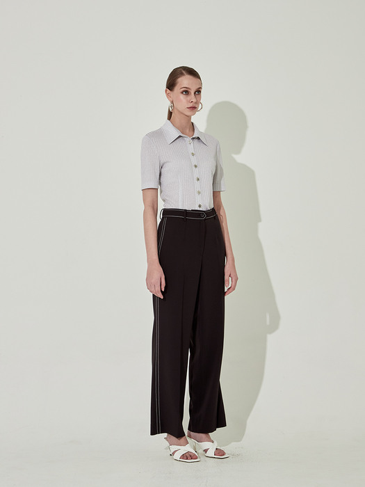 Stitched Straight Trouser [Black]