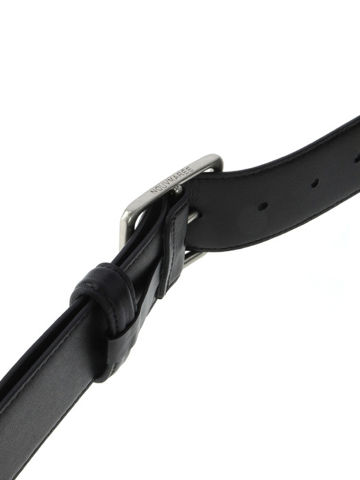 NOAH LEATHER BELT (M) SILVER