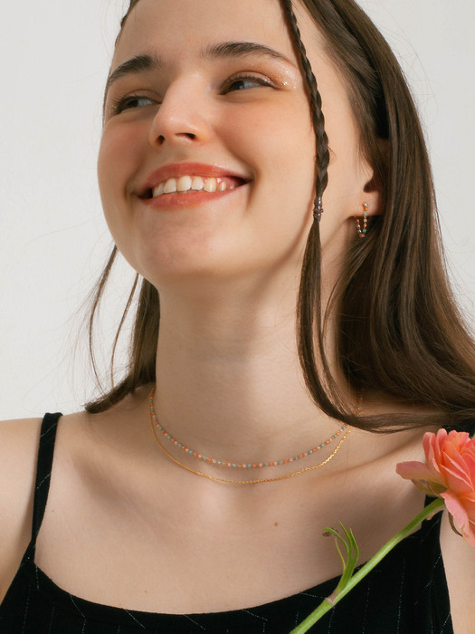 pastel two line choker necklace