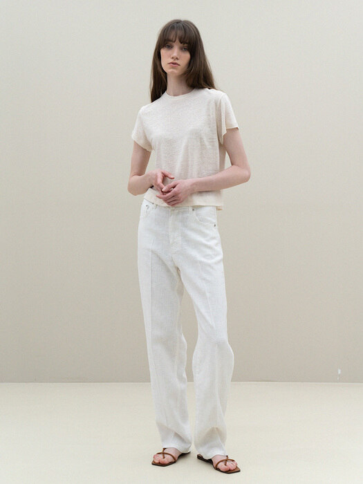 standard linen pants (white)