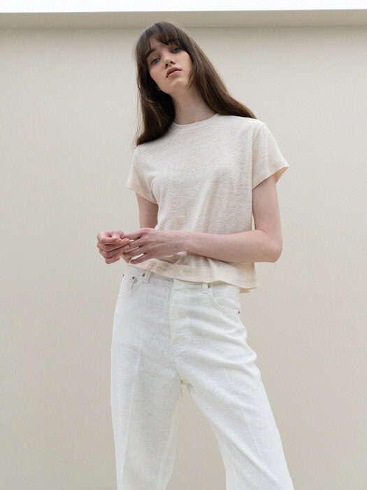 standard linen pants (white)