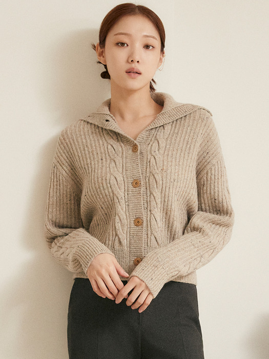 [Day-Wool] Turtleneck Button Up Cardigan_2color